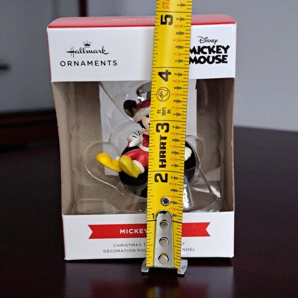 Disney Hallmark Christmas tree ornament Mickey Mouse on a tire red Santa suit - Picture 6 of 6